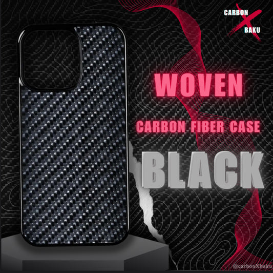 Iphone Woven Carbon Fiber Case | Black