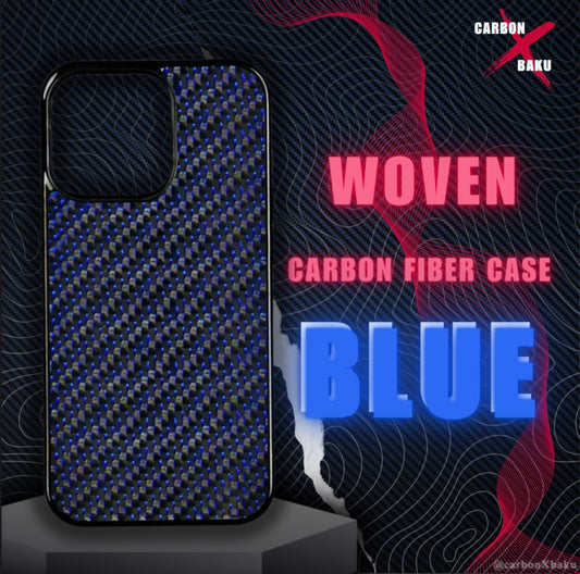 Iphone Woven Carbon Fiber Case | Blue