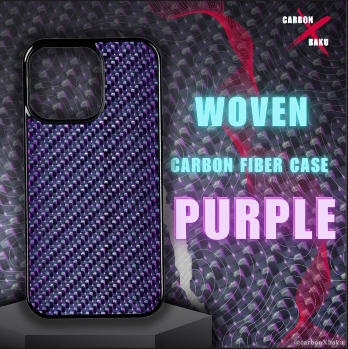 Iphone Woven Carbon Fiber Case | Purple