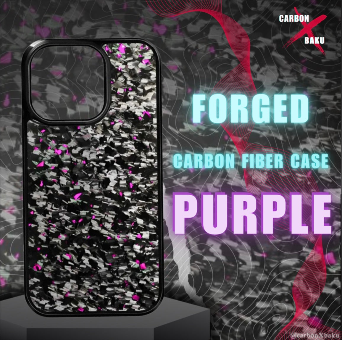 Iphone Forged Carbon FIber Case | Purple