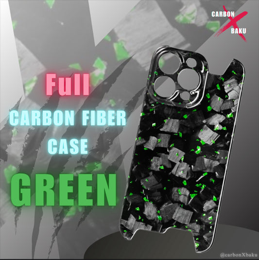 Iphone Full Carbon FIber Case | Green