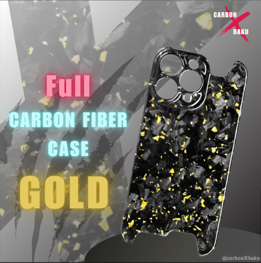 Iphone Full Carbon FIber Case | Gold